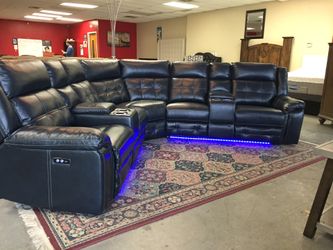 BRAND NEW POWER RECLINE SECTIONAL SOFA WITH LED LIGHTS