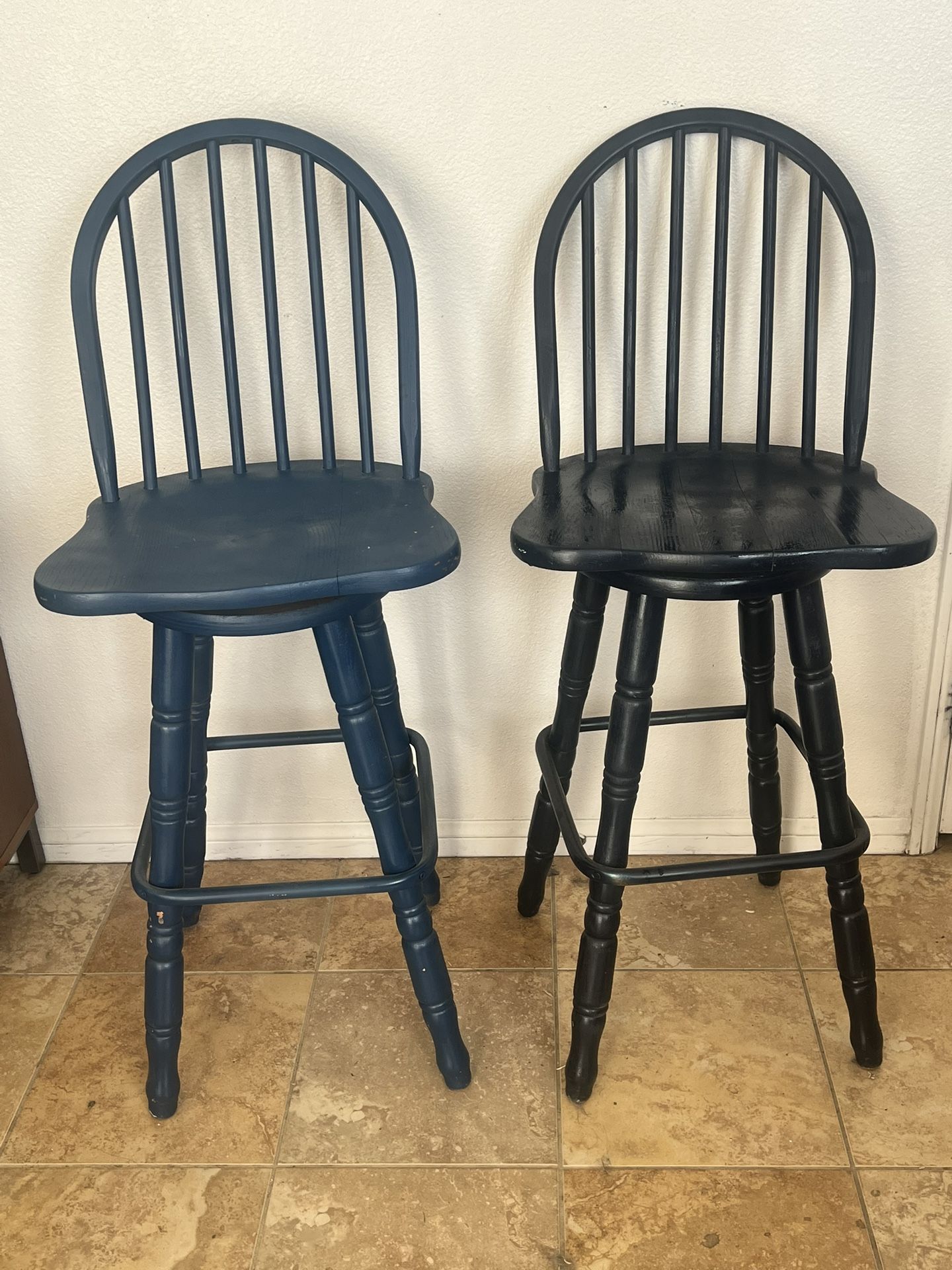 Tall Wooden Swivel Chairs