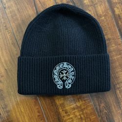 Chrome Hearts Horseshoe Cross Knit Beanie Black One Size NEW 