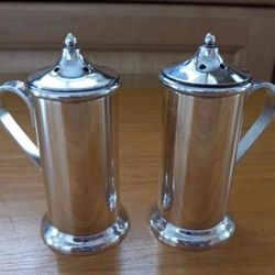 Vintage PM Italy Silverplate Salt & Pepper Shakers