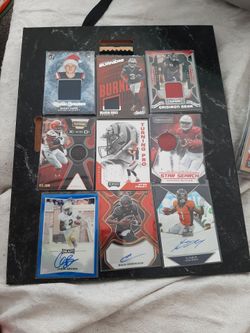 6 Game Use and 3 Autograph Football Cards