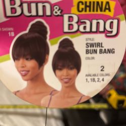 Bun & Bangs Hair Piece