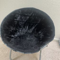 Urban Lifestyle Faux Fur Saucer Chair Round Folding Chair
