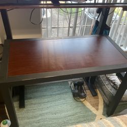 Steel Wood Inlay Table (desk)