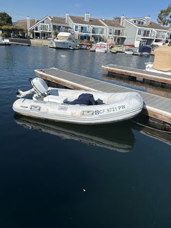 Inflatable RIB Dinghy with Outboard Motor