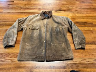 Vintage 70's Carhartt blanket-lined duck canvas chore jacket