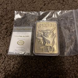23 k Gold Plated Pikachu Trading Card for Sale in Phoenix, AZ - OfferUp