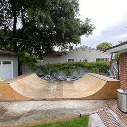 Mini Ramp Half Pipe 3’ Tall 12’ Wide Includes Tarp Skateboard Skateboarding