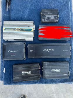 Lot of 6 Car Amplifiers Mixed Brands
