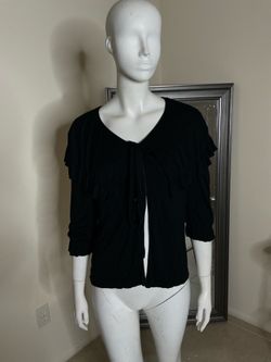 Black blouse.