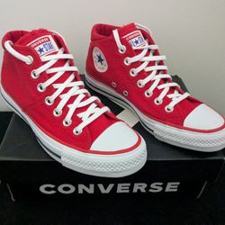 New Converse All Star women's teens size 7 red ankle high brand new with original box sneakers $50