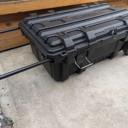 New Husky rolling lockable storage w/flood lights and submersible pump