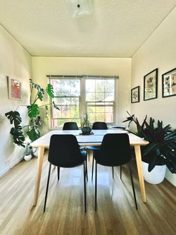 IKEA Lisabo Table and Modern Chairs Included