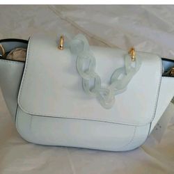 a new day Women's Satchel Flap Closure Blue Handbag 