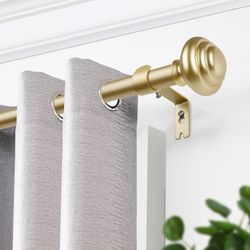 NEW 36" to 72" GOLD CURTAIN ROD