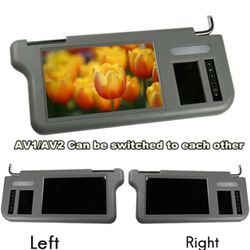 7” LCD Sun Visor Monitors Left & Right Included 