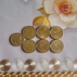 Gold Color Dollar Coins 