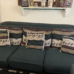 Hunter Green Sofa & Loveseat
