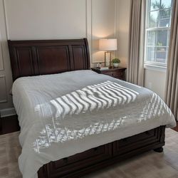 Timeless Ashley Furniture Porter Queen Bedroom Set (Dresser, Nightstand and Queen Storage Bed)