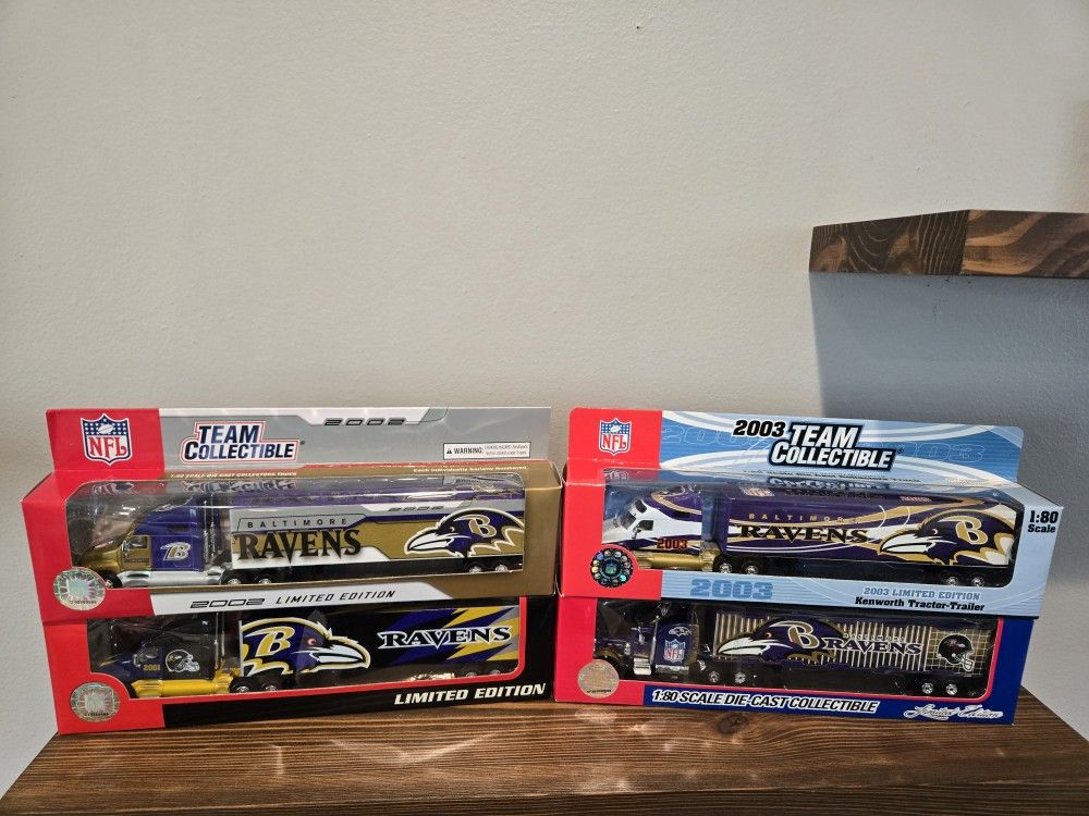 Baltimore Ravens Football Tractor Trailor Collectable Trucks