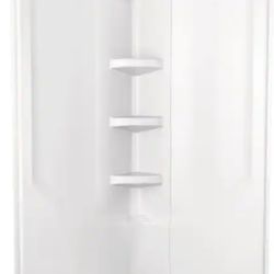 38 in. W x 73.88 in. H 2-Piece Direct-to-Stud Corner Shower Wall Surrounds in White