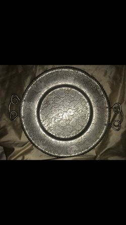 Antique silver platter