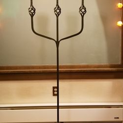 Wrought Iron Floor Pillar Candle Holder Candelabra Free Standing 55" tall X 22" Wide Halloween Christmas ALL YEAR 