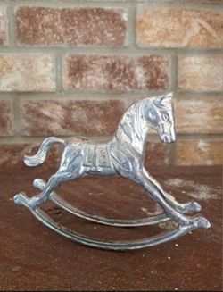 Vintage Brass 7" Rocking Horse Figurine