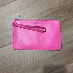 DKNY Pink Wristlet  Large 
