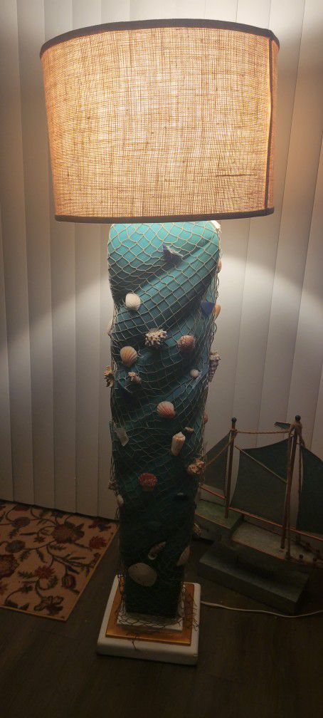 Homemade Mermaid Shell Lamp