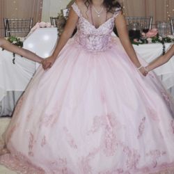 Blush Pink Quinceanera Dress Size Large
