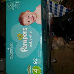 Brand new pampers baby dry size 4 diapers. 92 count. 