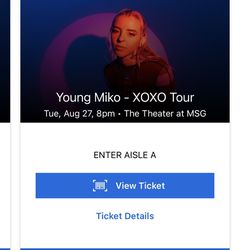 2 Tickets For Young Miko 1st Date