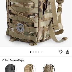Waterproof Tactical Laptop Backpack, 40L