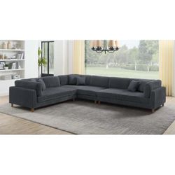 3 Piece Corduroy Sectional Couches