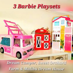 Barbie House, Orchard Farm Barn & Camper Playset