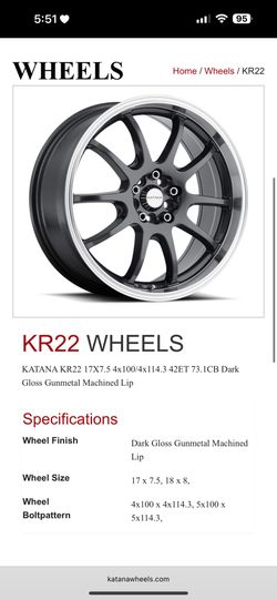 Katana 17" Wheels