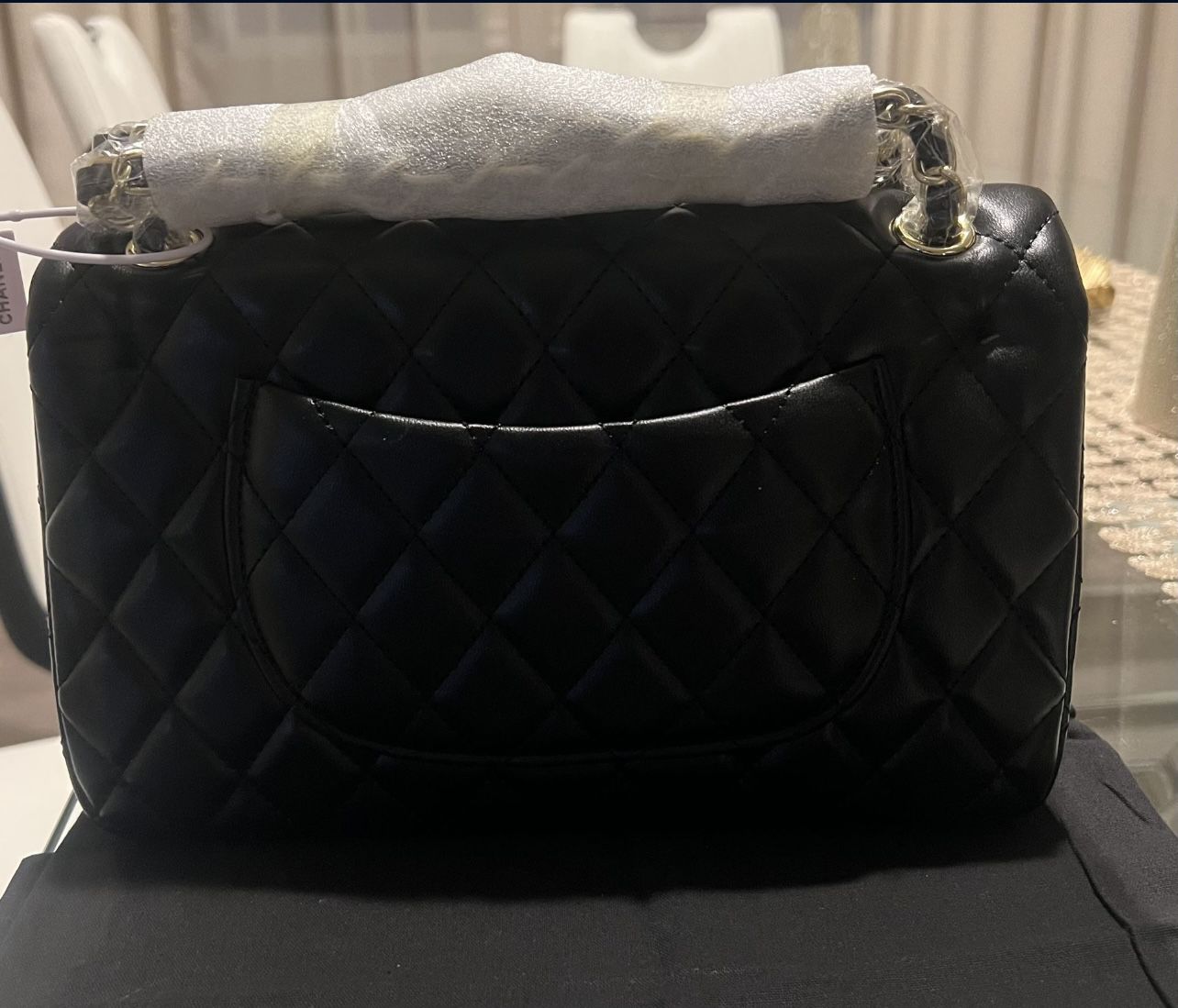 Women leather black handbag 
