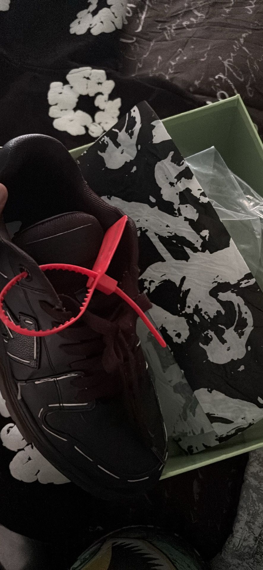 All black off white Shoes