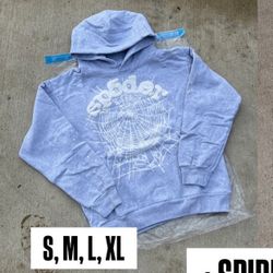 Gray Web Spider Hoodie