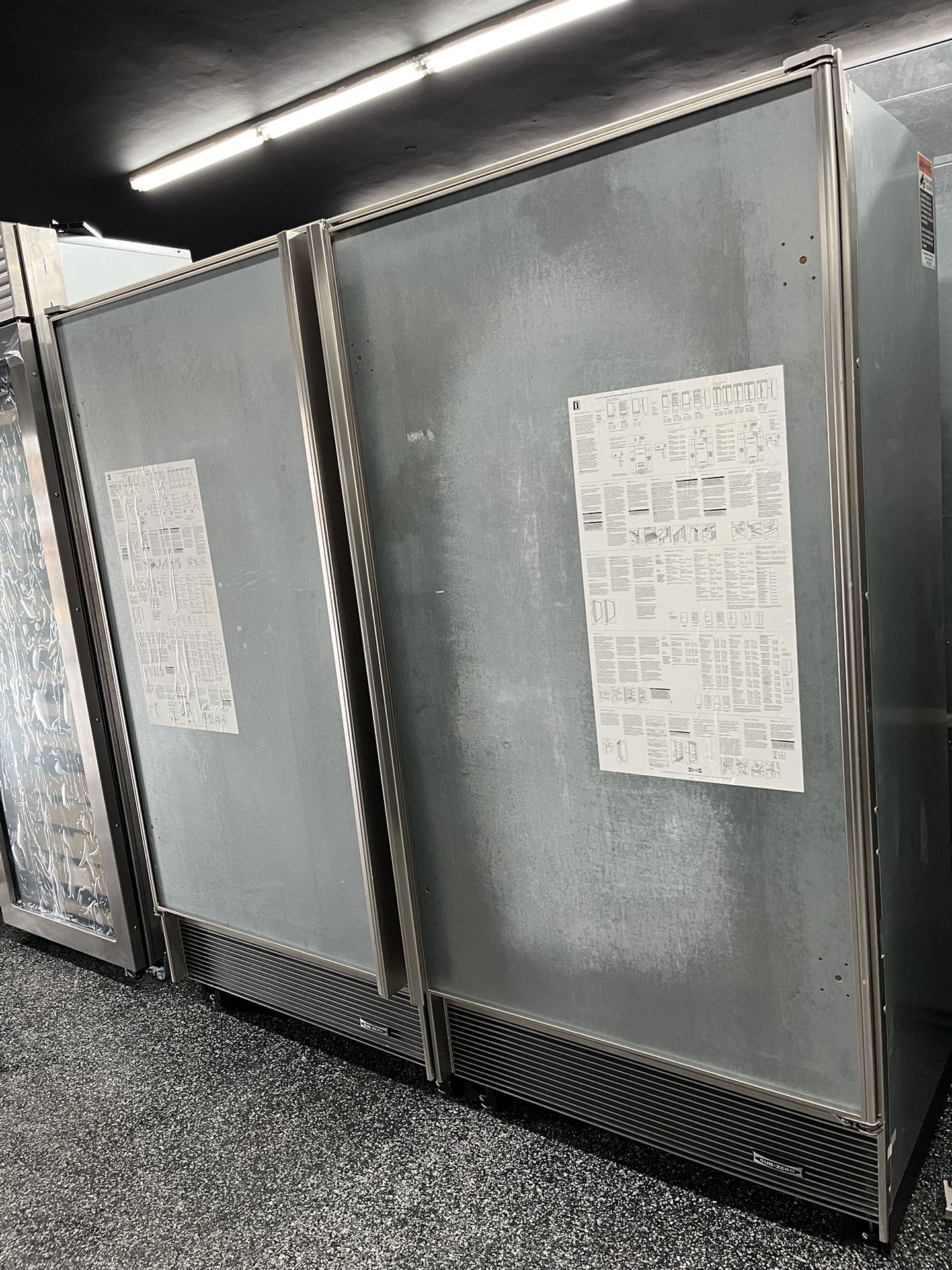 Panel Ready Sub Zero Upright Fridge Freezer Set 72”