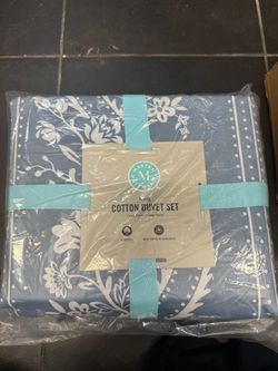 Martha Stewart King Cotton Duvet Set