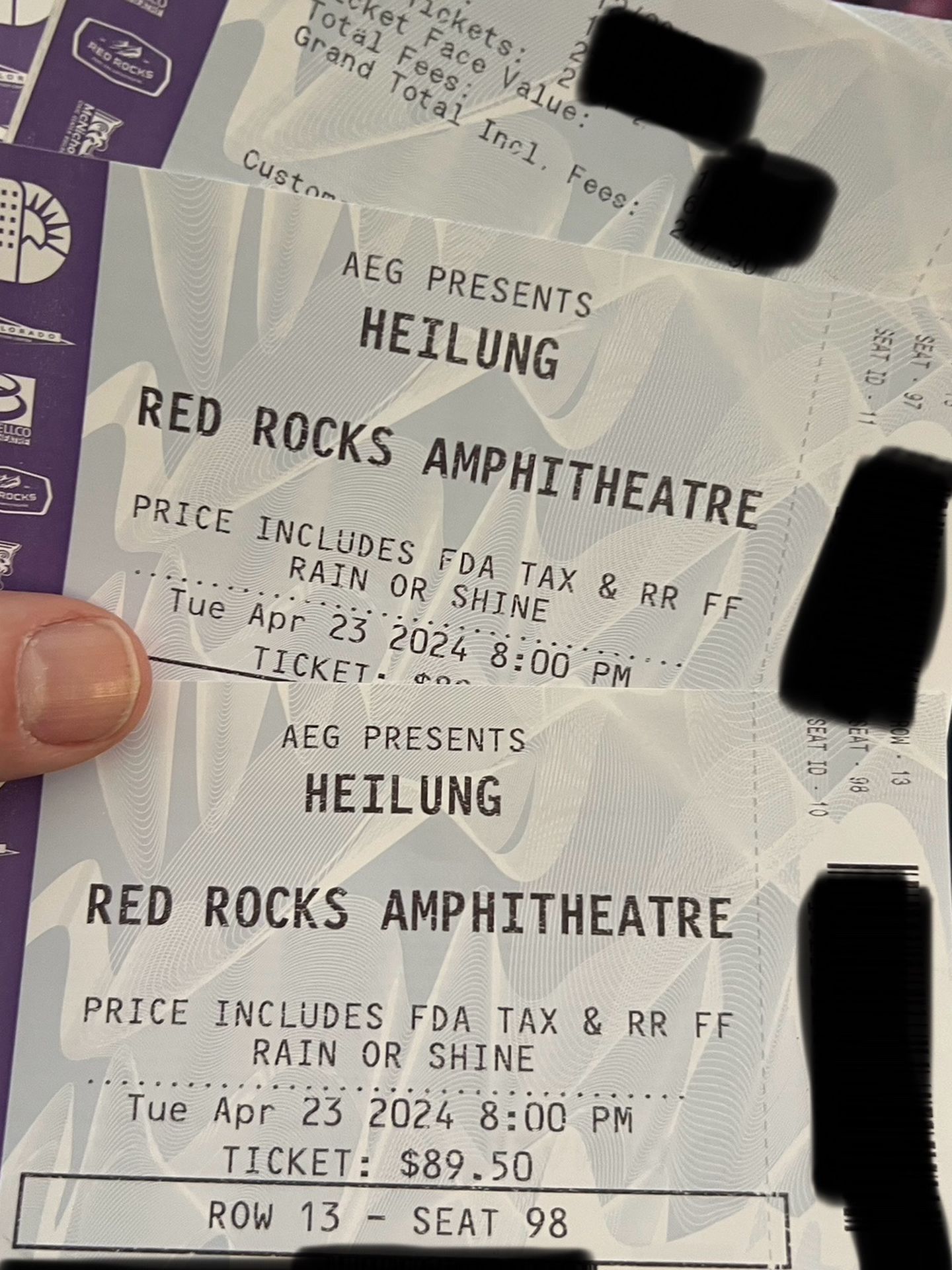 Heilung Red Rocks amphitheater April 23 Two Tickets