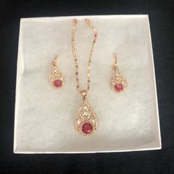 Earrings And Necklace Set