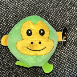 Round Soft Plump Plush Monkey Green
