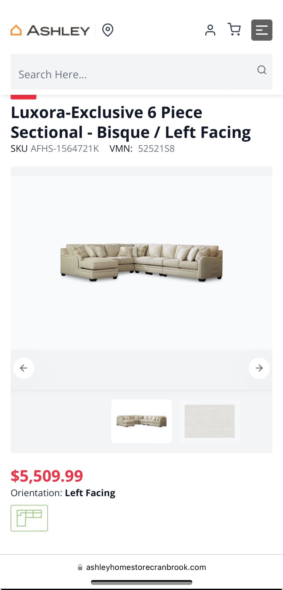 Ashley furniture Sectional