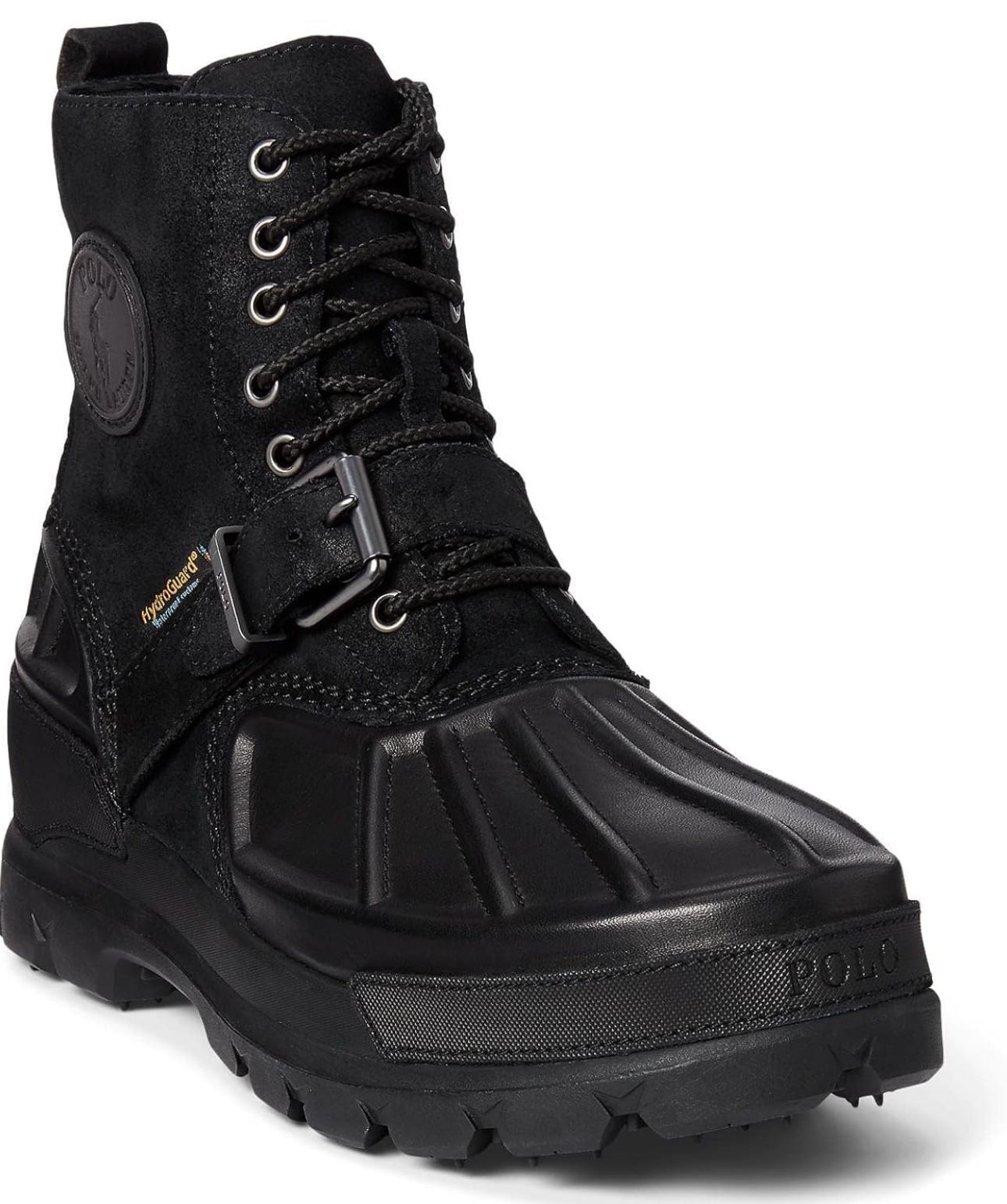 NEW Polo Ralph Lauren Men's Oslo High Leather/Suede Waterproof Boots (Black) Size 9D