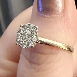 14k White Gold Diamond Ring 