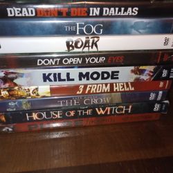 Horror DVDs, Blu Rays 
