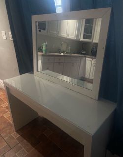 White vanity